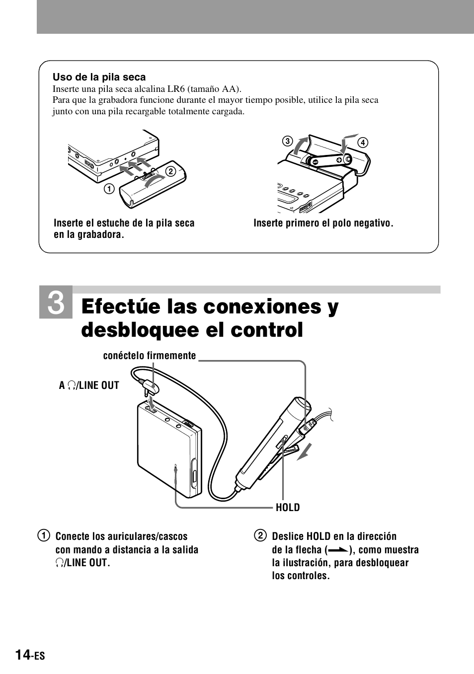 Efectúe las conexiones y desbloquee el control | Sony MZ-R900 User Manual | Page 84 / 212