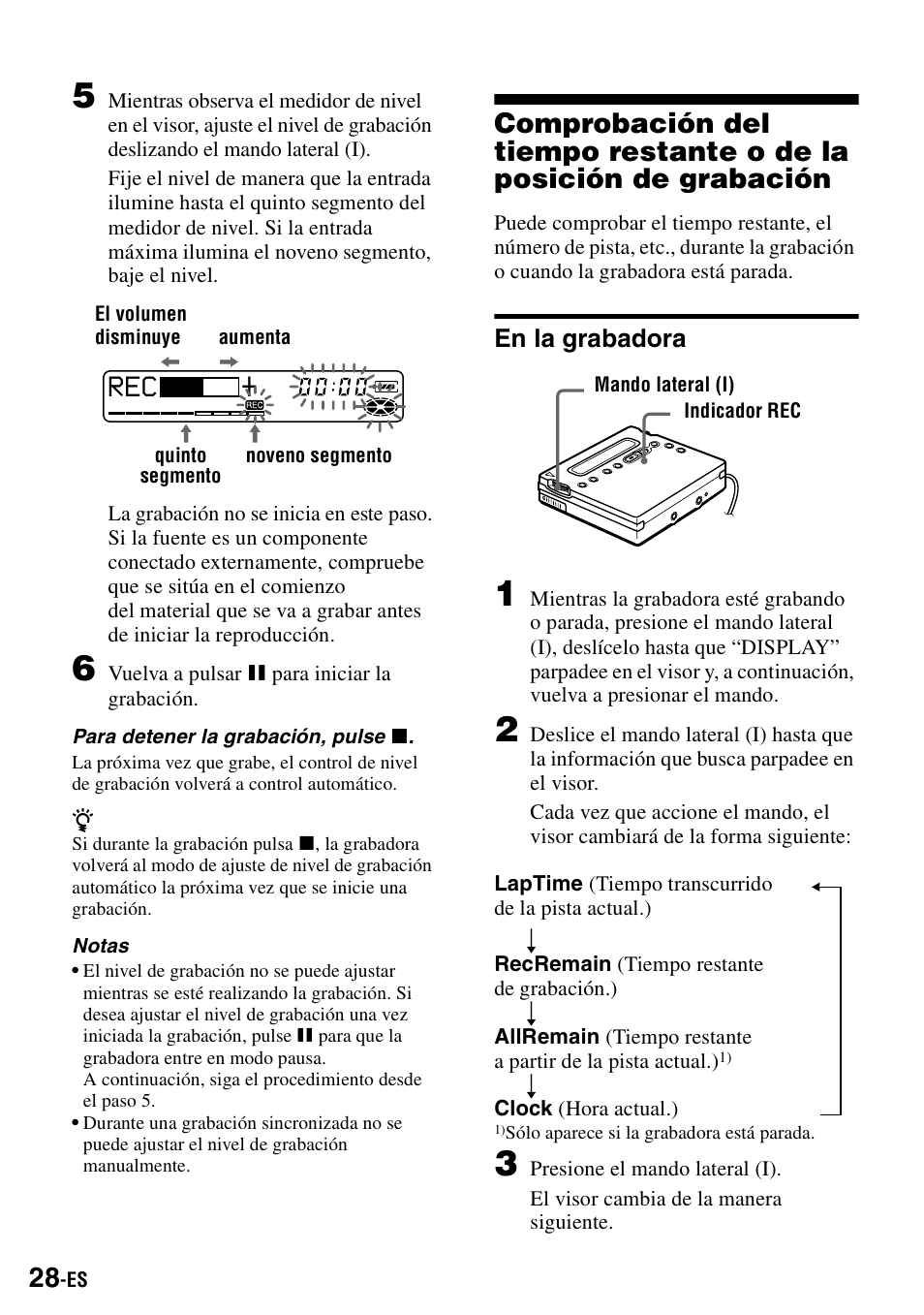 En la grabadora | Sony MZ-R900 User Manual | Page 98 / 212
