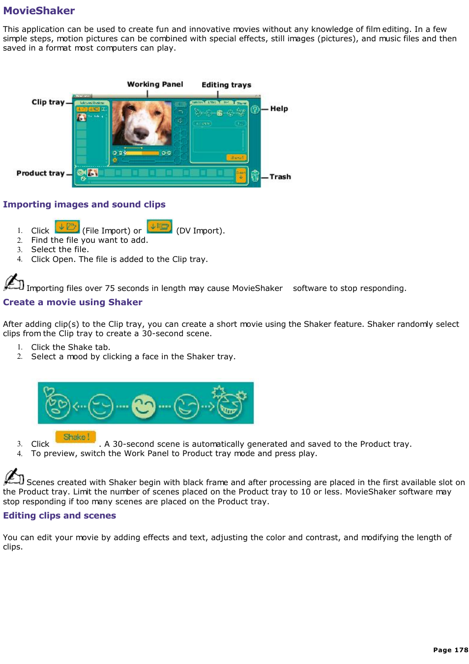 Movieshaker | Sony PCG-SR33K User Manual | Page 178 / 298