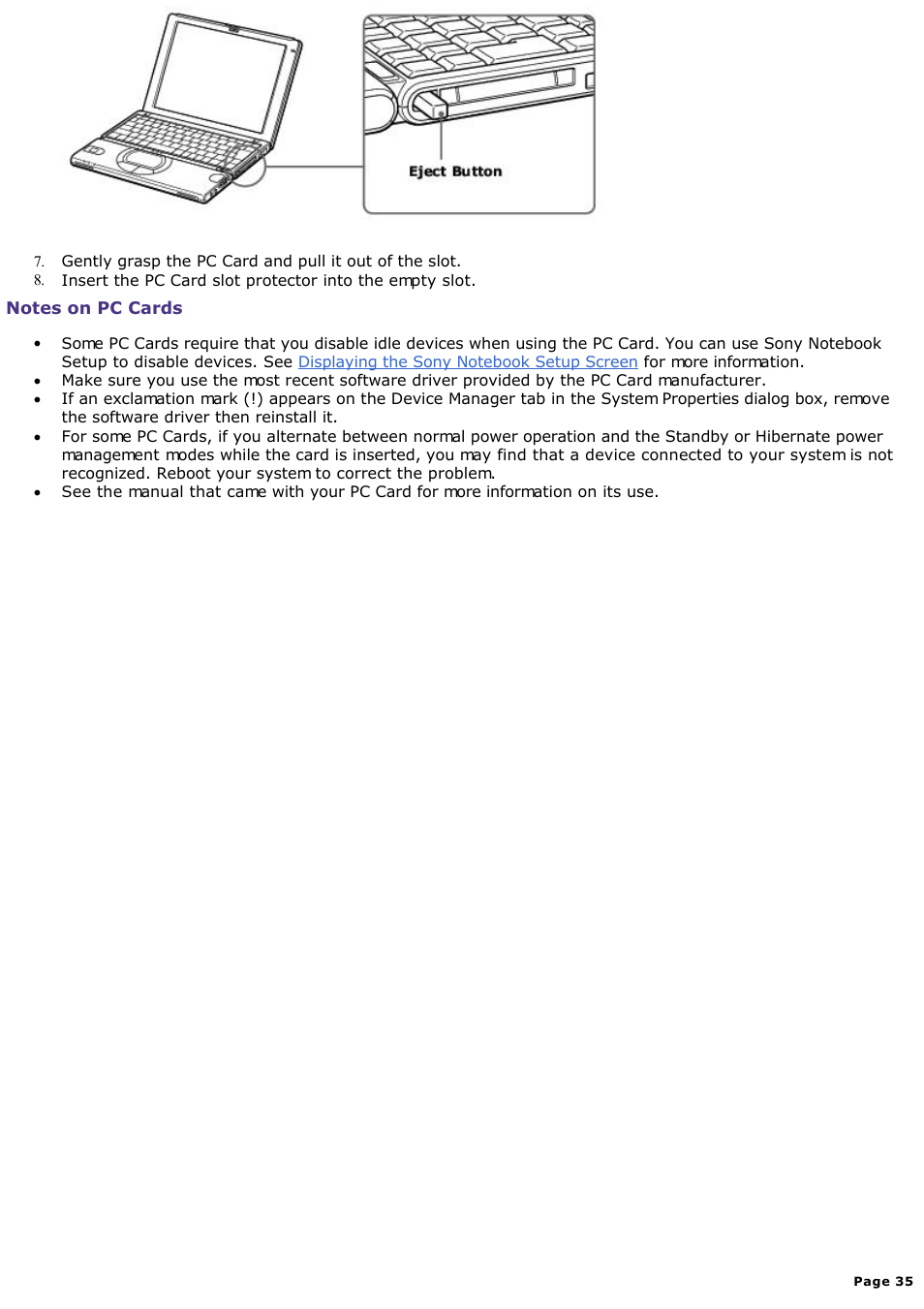 Sony PCG-SR33K User Manual | Page 35 / 298