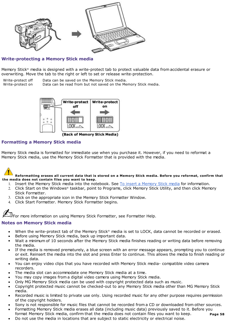 Sony PCG-SR33K User Manual | Page 58 / 298