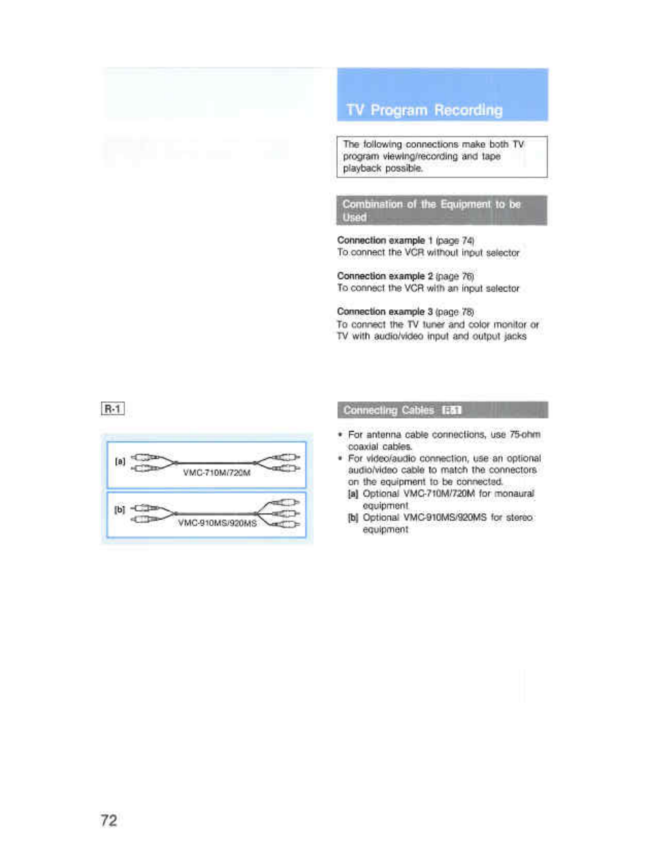 Tv program recording | Sony CCD-F36 User Manual | Page 100 / 156