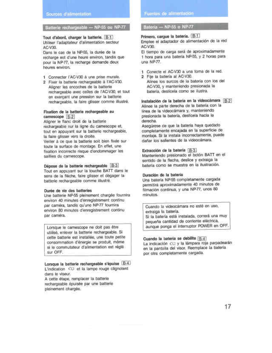 Le fait? glisser vers la drotte | Sony CCD-F36 User Manual | Page 45 / 156