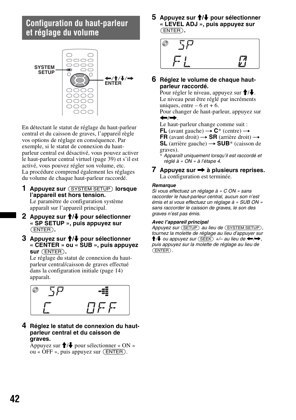 Configuration du haut-parleur et réglage du volume | Sony MEX-DV2200 User Manual | Page 104 / 192