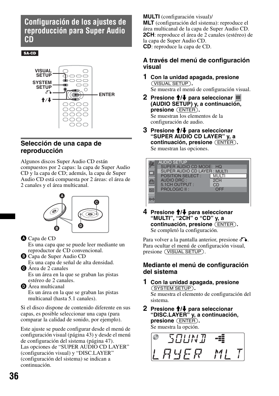 Selección de una capa de reproducción | Sony MEX-DV2200 User Manual | Page 162 / 192