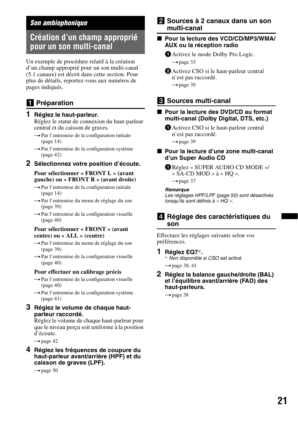 Son ambiophonique | Sony MEX-DV2200 User Manual | Page 83 / 192