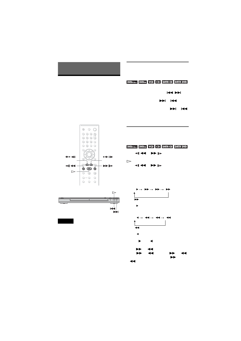 L0 - searching for a scene, Searching for a scene, Searching for a particular point on a disc (se | Ns (34), Searching for a particular point on a disc | Sony DVP-NS75H User Manual | Page 34 / 78