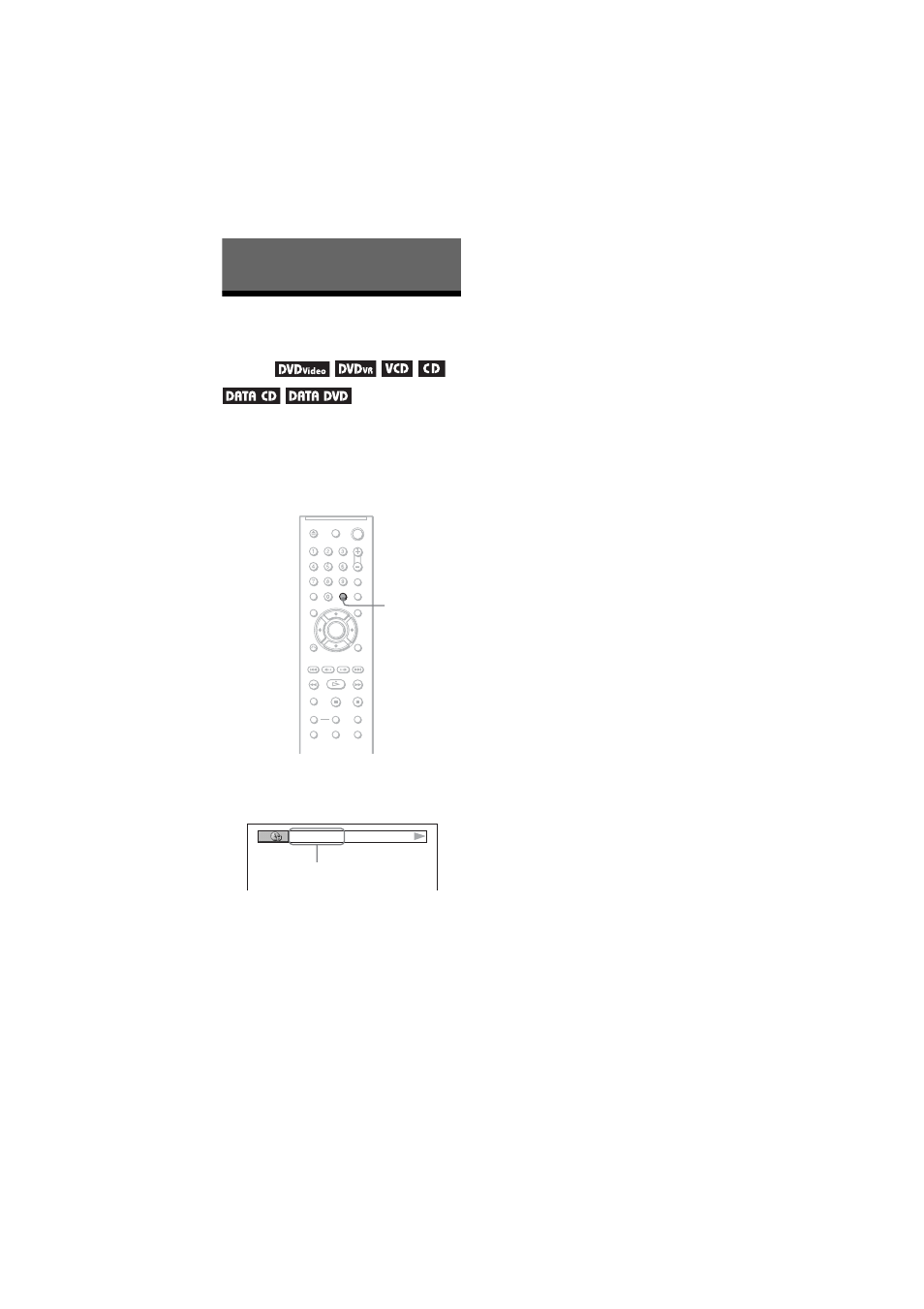 L0 - viewing information about the disc, L1 - checking the playing time and remaining time, Viewing information about the disc | Checking the playing time and remaining time, Time/text button (38) | Sony DVP-NS75H User Manual | Page 38 / 78