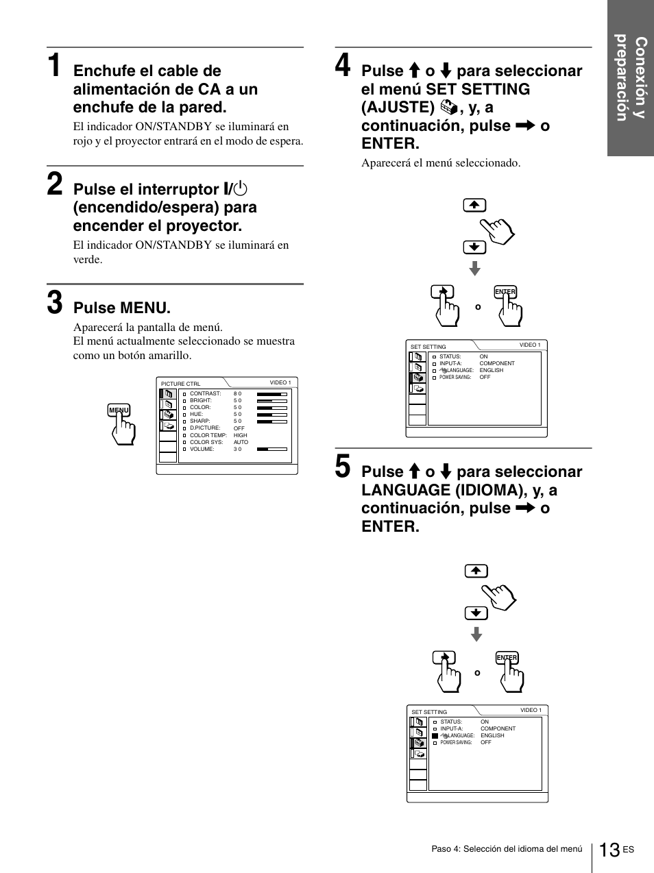 Sony VPL-HS1 User Manual | Page 109 / 152