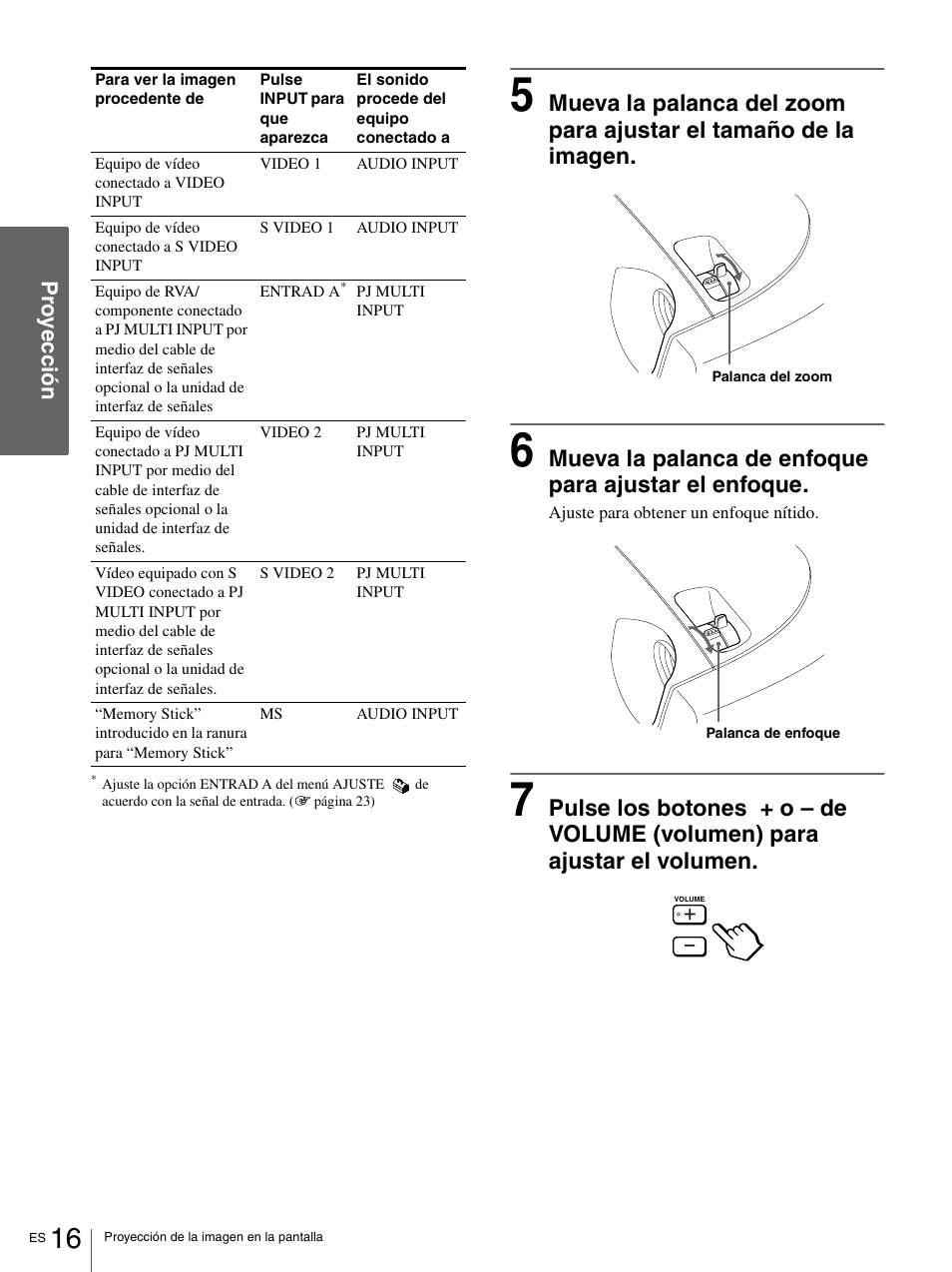 Pr o y ecci ó n | Sony VPL-HS1 User Manual | Page 112 / 152