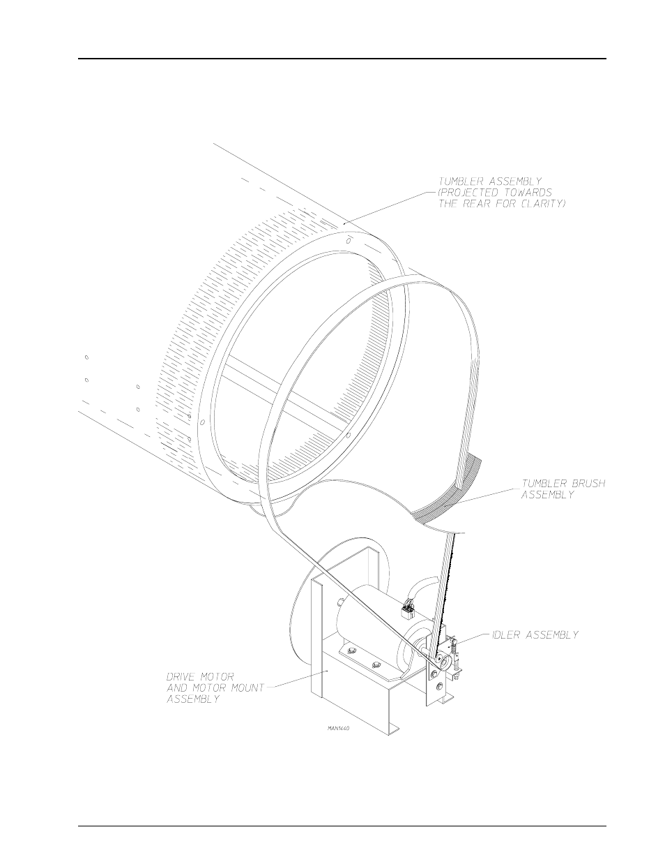 Rib 120" (j) poly belt arrangement | American Dryer Corp. Dyer AD-26 User Manual | Page 43 / 46