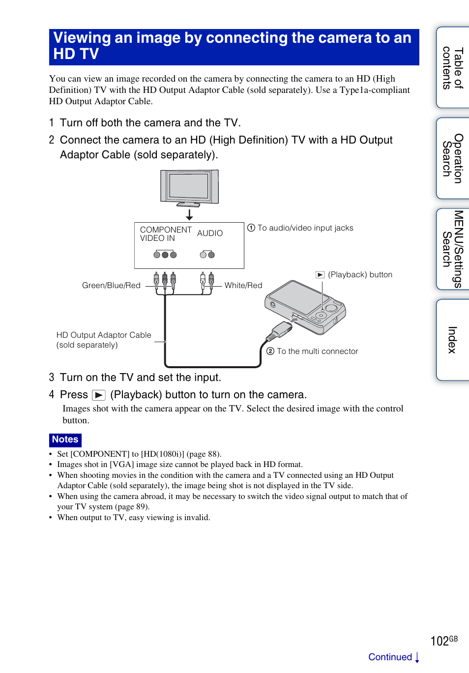 Sony DSC-WX1 User Manual | Page 102 / 135