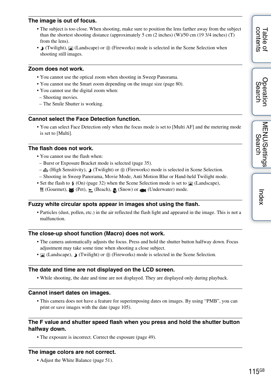 Sony DSC-WX1 User Manual | Page 115 / 135