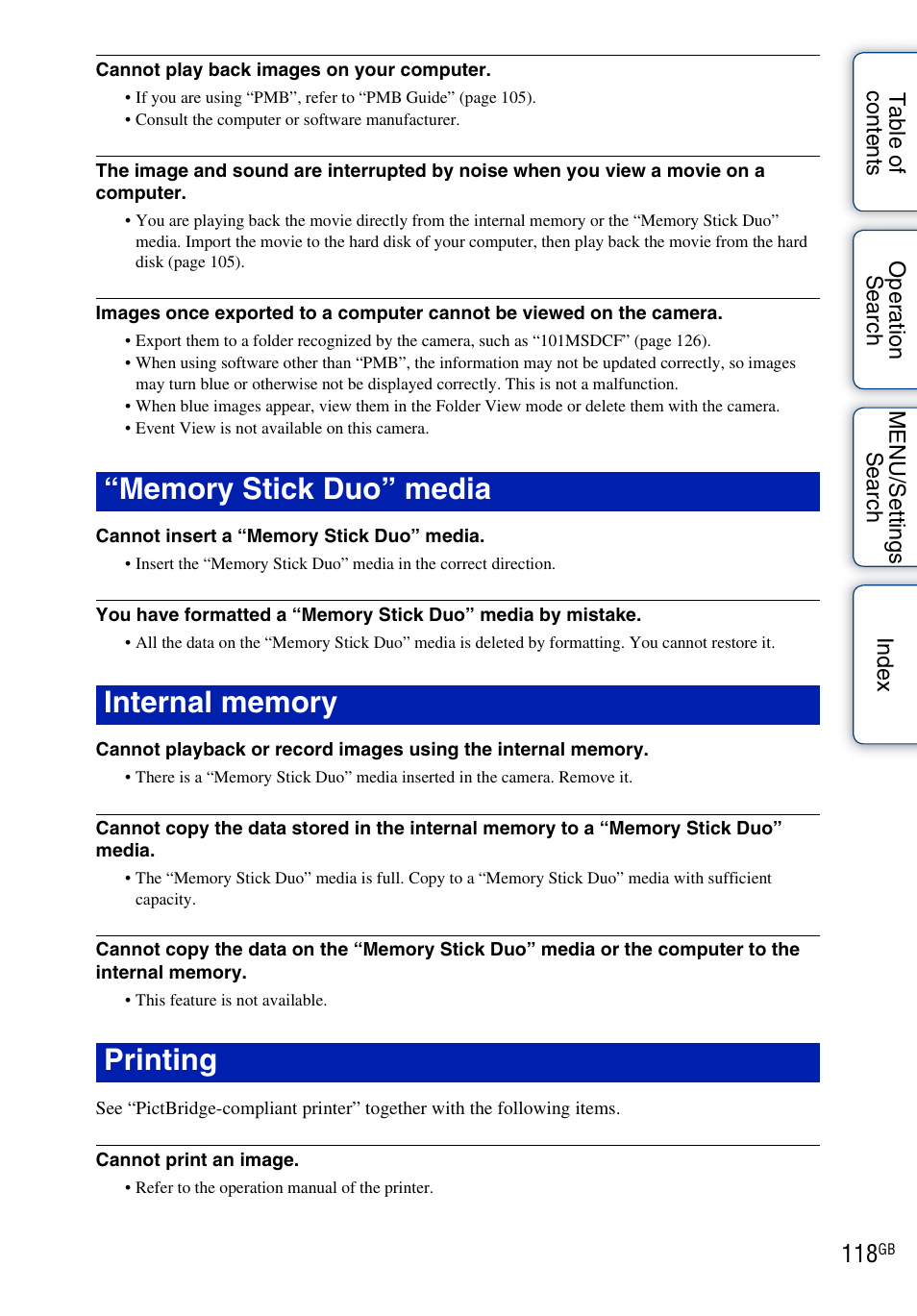 Sony DSC-WX1 User Manual | Page 118 / 135