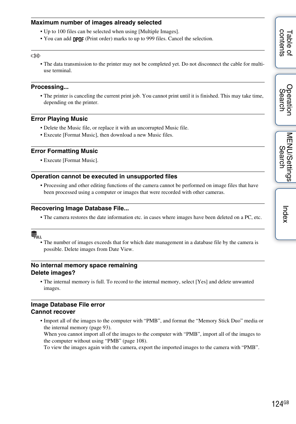 Sony DSC-WX1 User Manual | Page 124 / 135