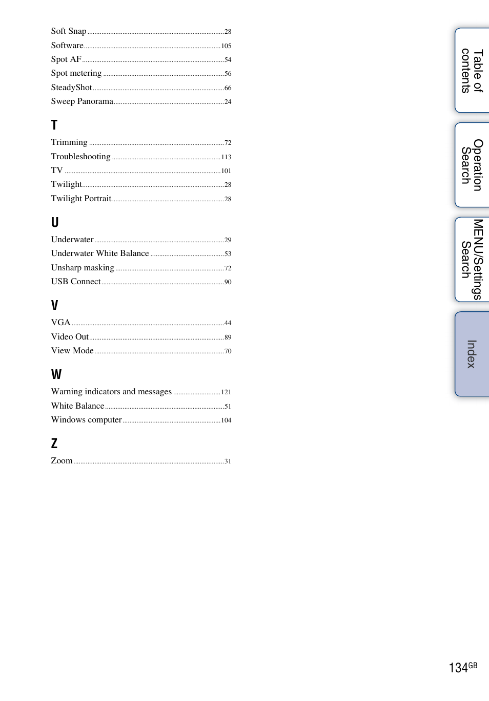 Sony DSC-WX1 User Manual | Page 134 / 135