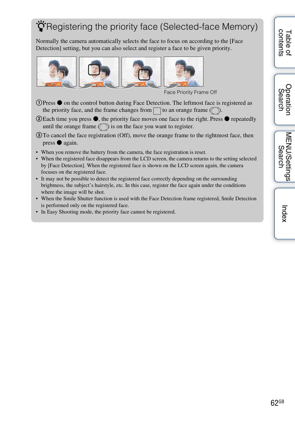 Sony DSC-WX1 User Manual | Page 62 / 135