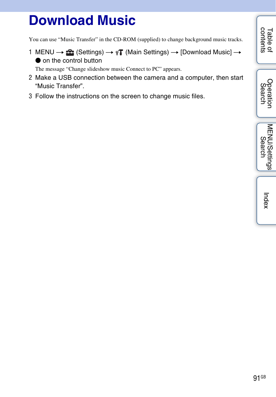 Download music | Sony DSC-WX1 User Manual | Page 91 / 135