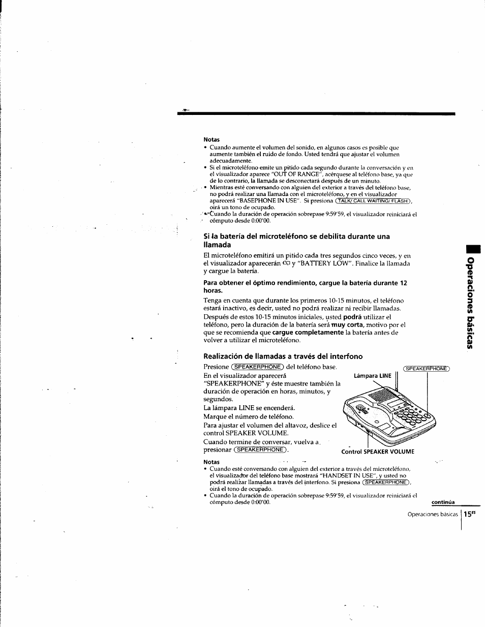 Realización de llamadas a través del interfono | Sony SPP-SS965 User Manual | Page 60 / 91