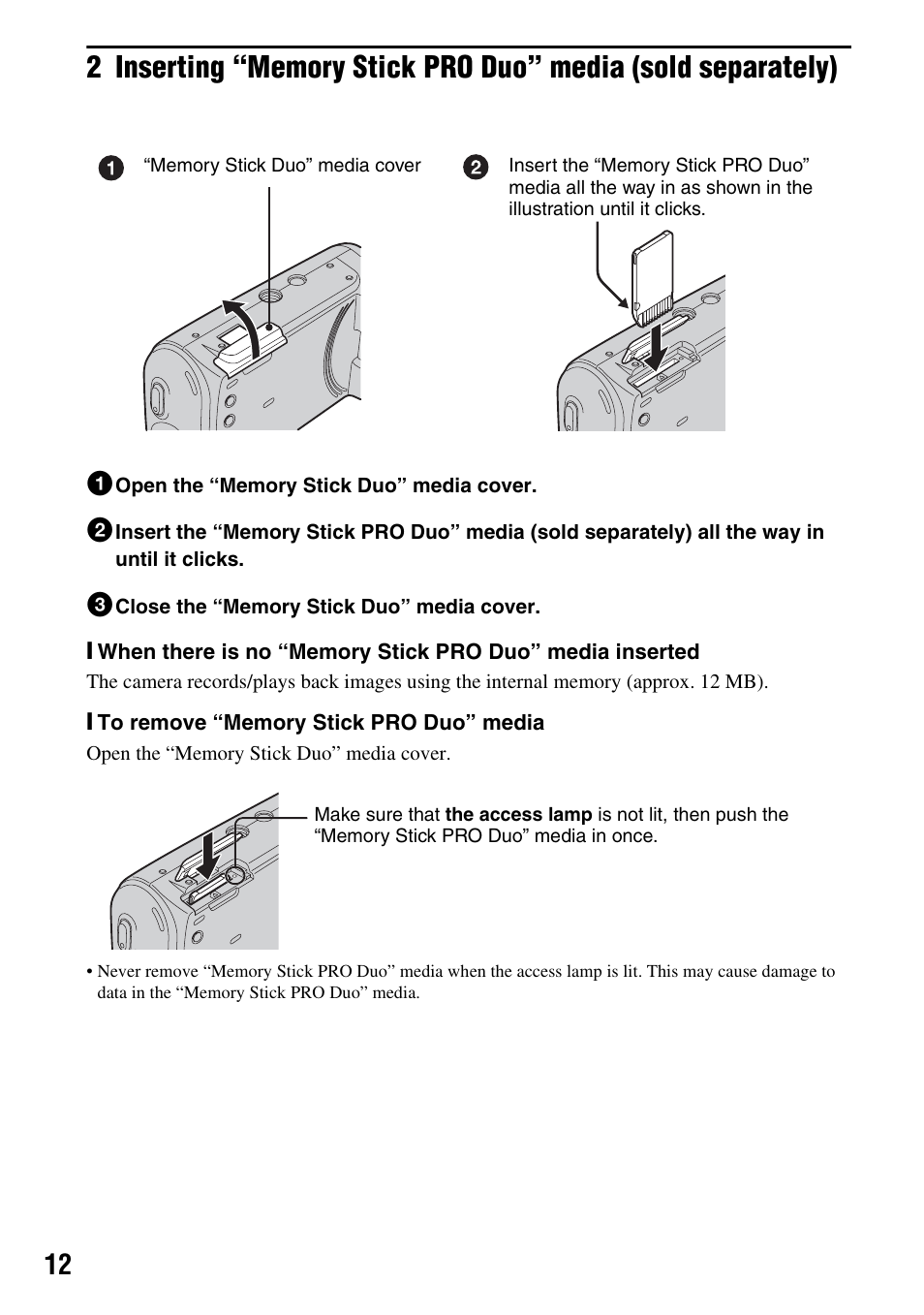 Sony MHS-CM1 User Manual | Page 12 / 40