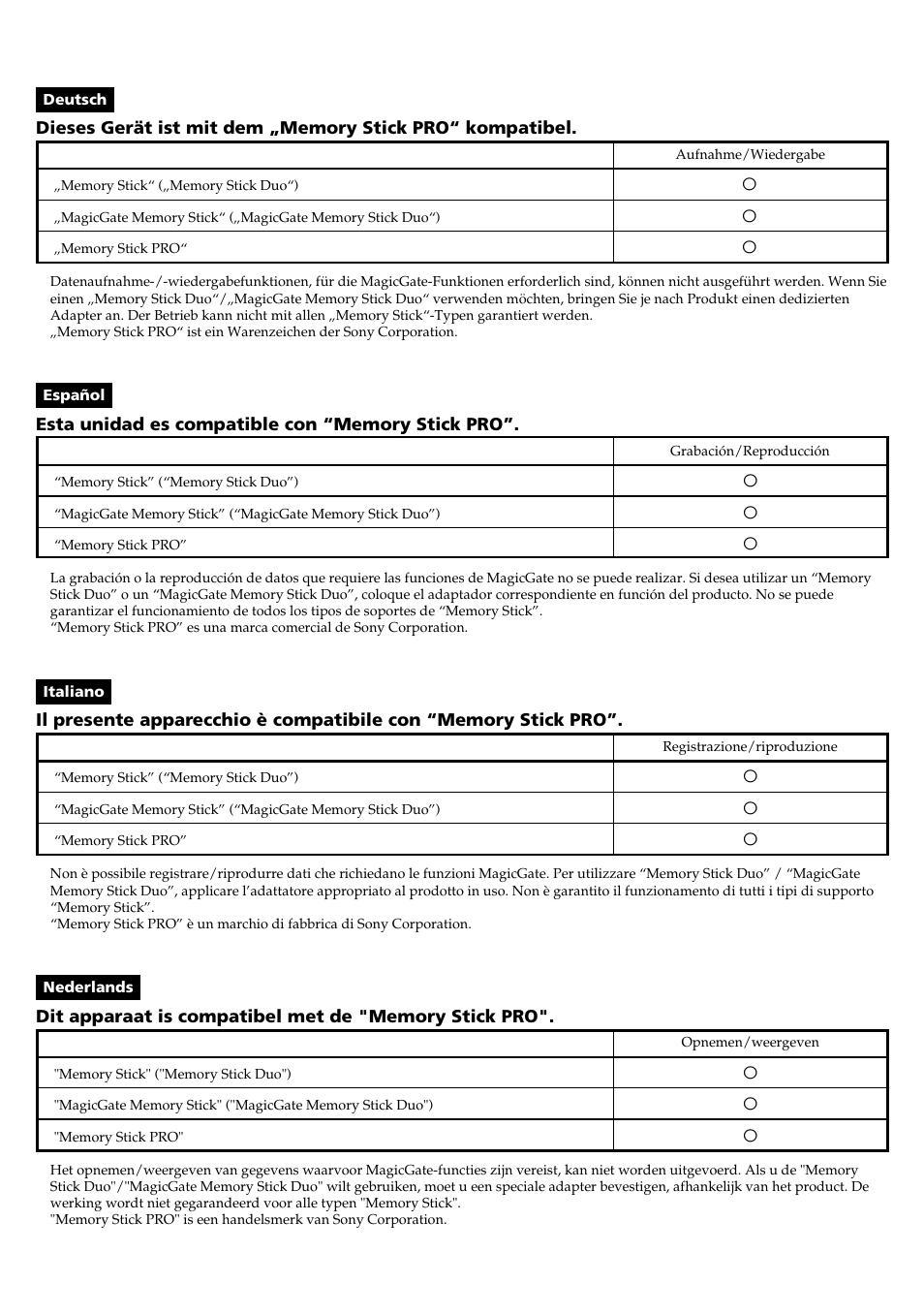 Sony MSAC-US7 User Manual | Page 2 / 4