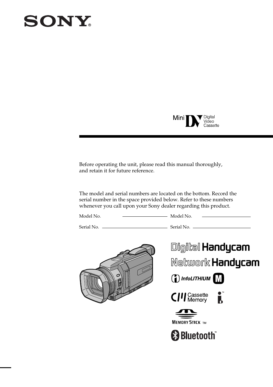 Sony DCR-TRV950 User Manual | 256 pages