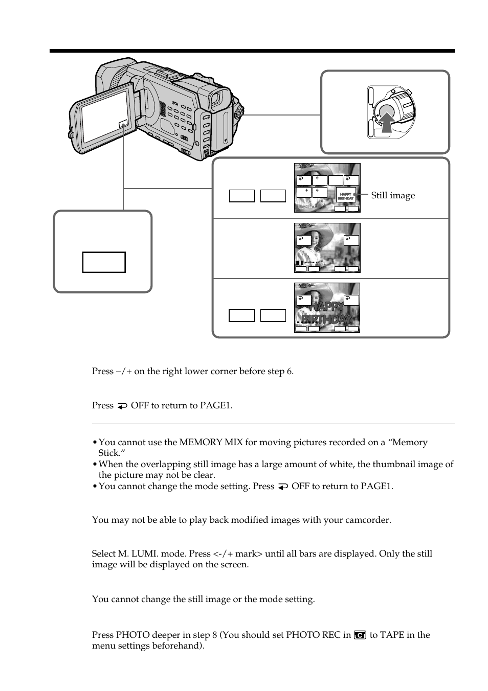 Mem m i x | Sony DCR-TRV950 User Manual | Page 150 / 256