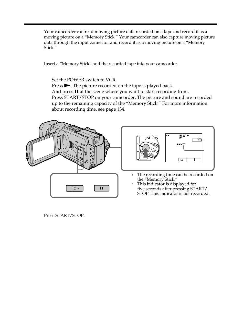Recording pictures from a tape as a moving picture | Sony DCR-TRV950 User Manual | Page 156 / 256