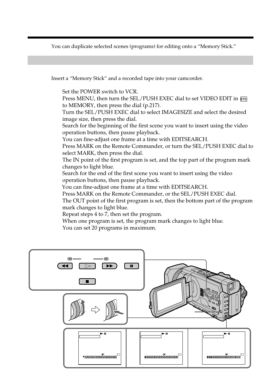 Making the program | Sony DCR-TRV950 User Manual | Page 160 / 256