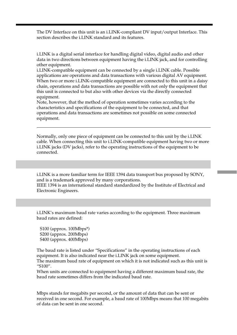 About i.link | Sony DCR-TRV950 User Manual | Page 233 / 256