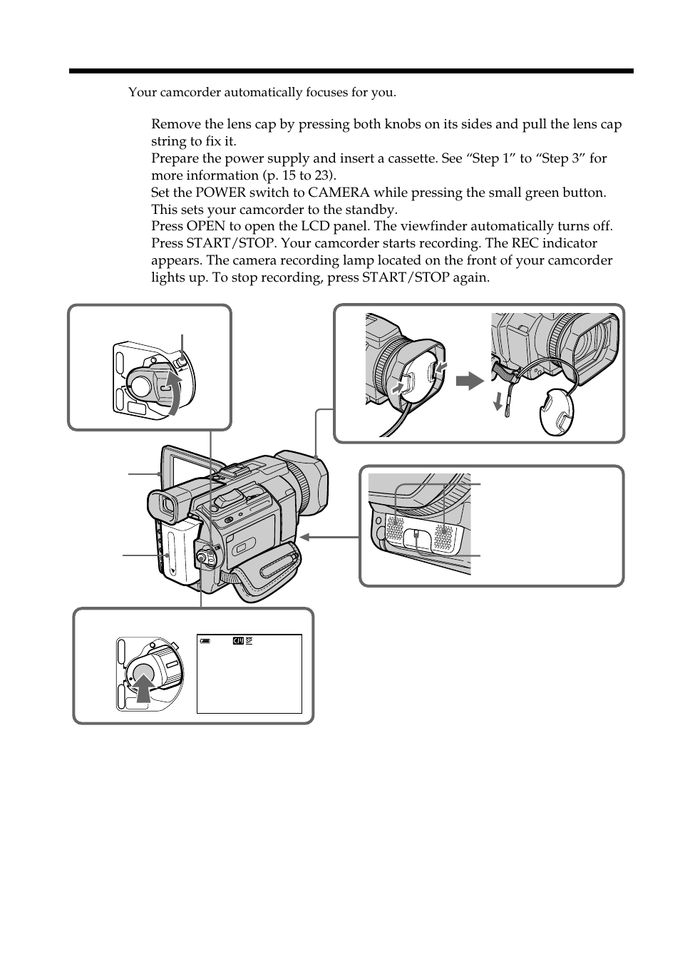 Recording a picture | Sony DCR-TRV950 User Manual | Page 26 / 256