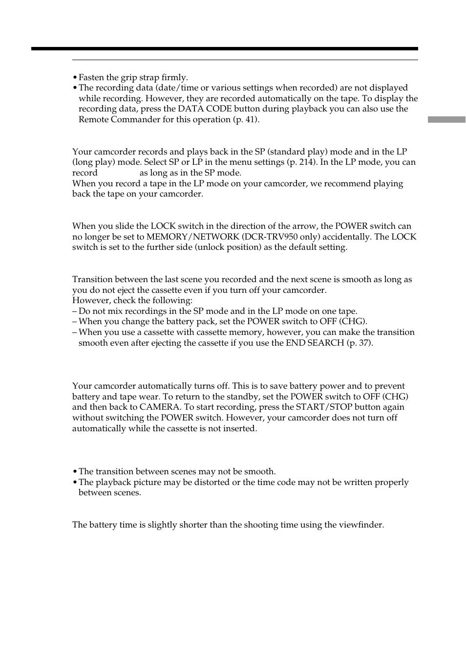 Sony DCR-TRV950 User Manual | Page 27 / 256