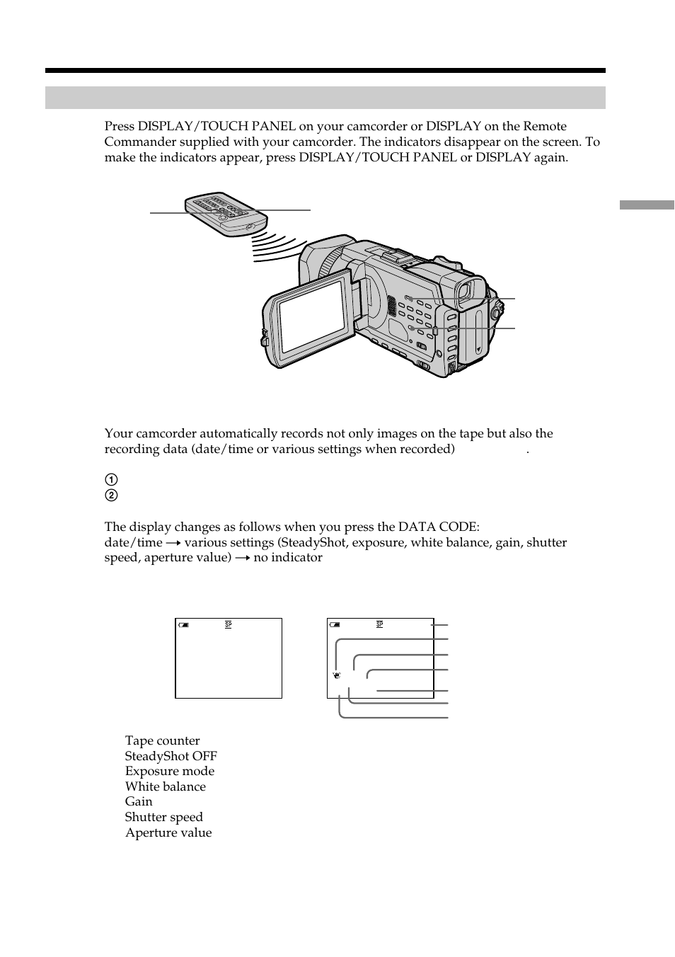 Playing back a tape, About date/time and various settings | Sony DCR-TRV950 User Manual | Page 41 / 256