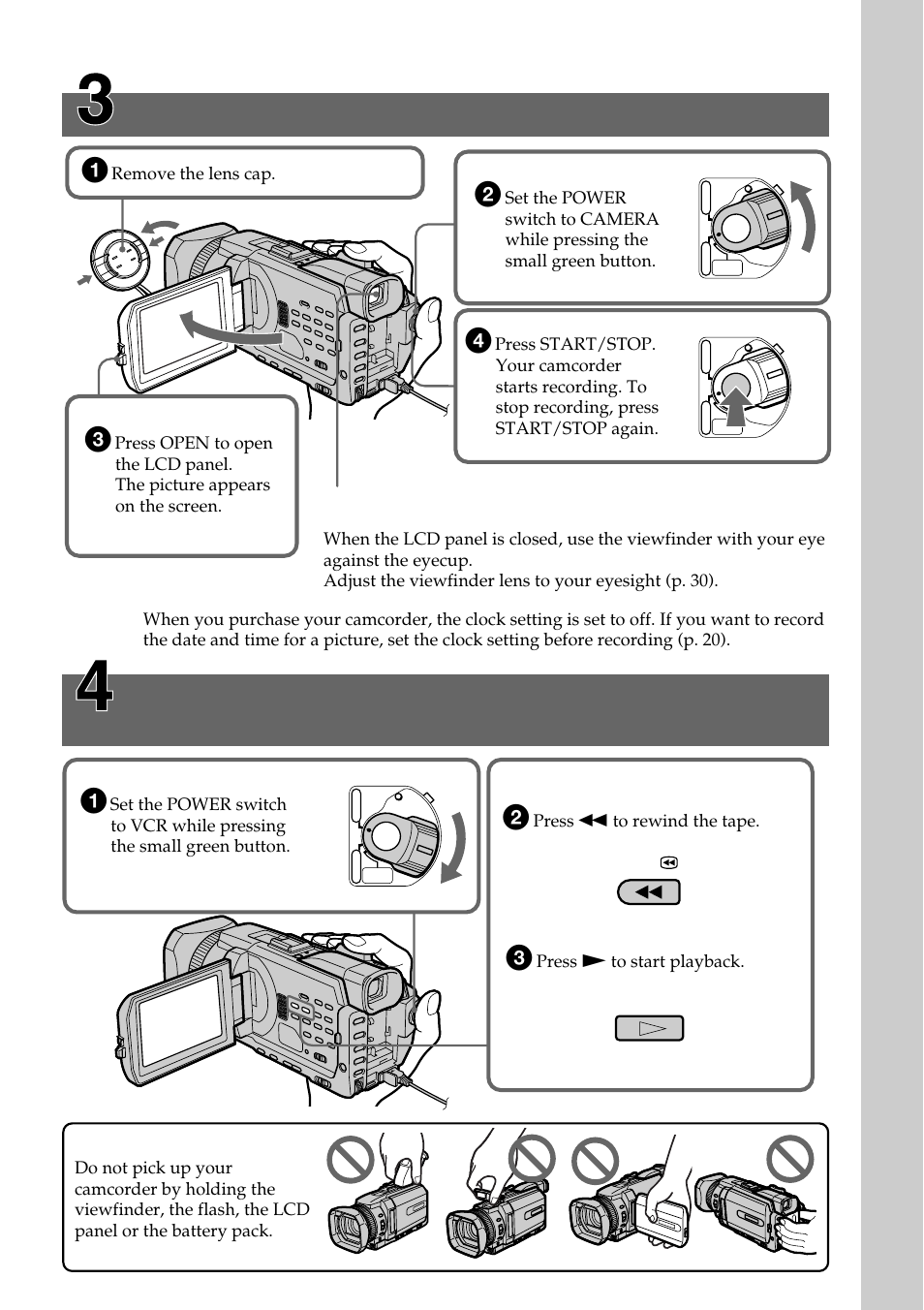 Recording a picture, Monitoring the playback picture on the lcd screen, P. 26) | P. 39) | Sony DCR-TRV950 User Manual | Page 9 / 256