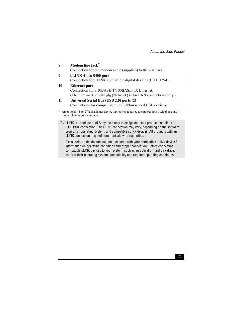 Sony PCV-V100G User Manual | Page 21 / 48