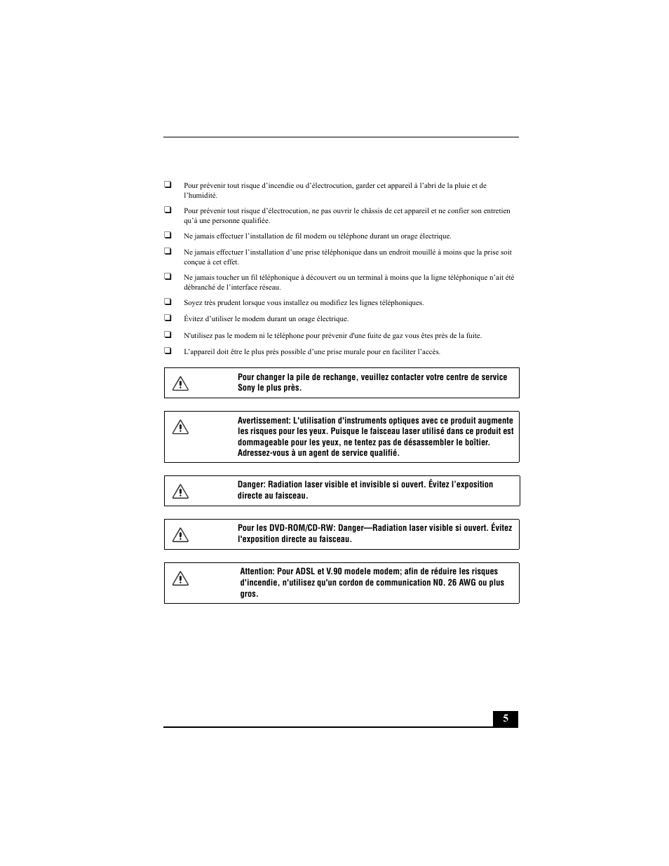 Sony PCV-V100G User Manual | Page 5 / 48