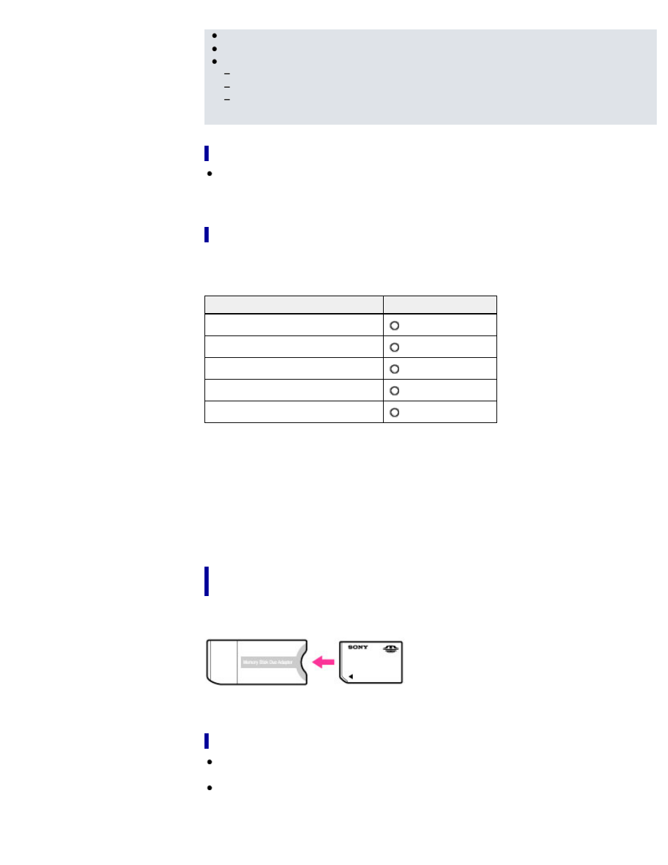 Memory stick” media | Sony DSC-WX50 User Manual | Page 245 / 256