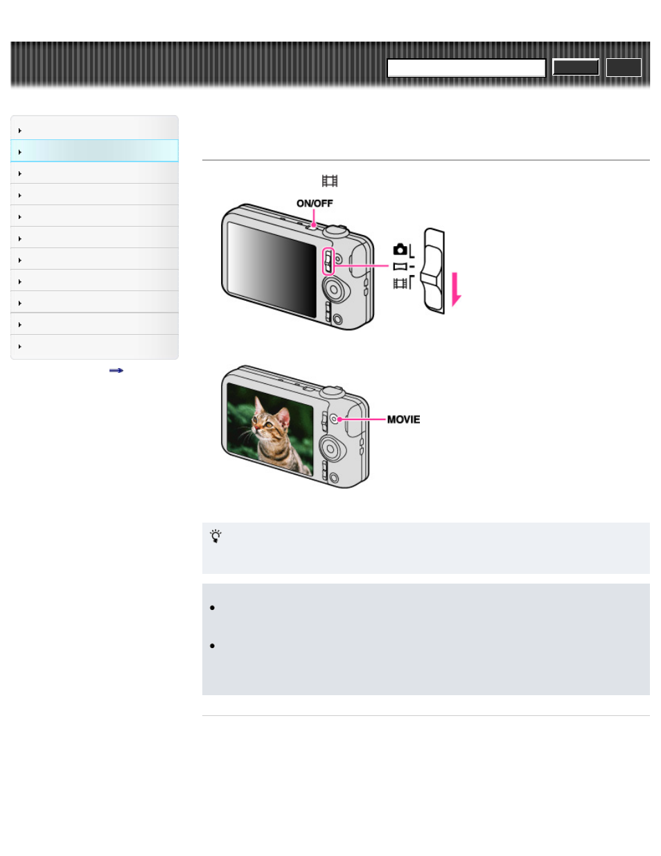 Shooting movies, Cyber-shot user guide | Sony DSC-WX50 User Manual | Page 40 / 256