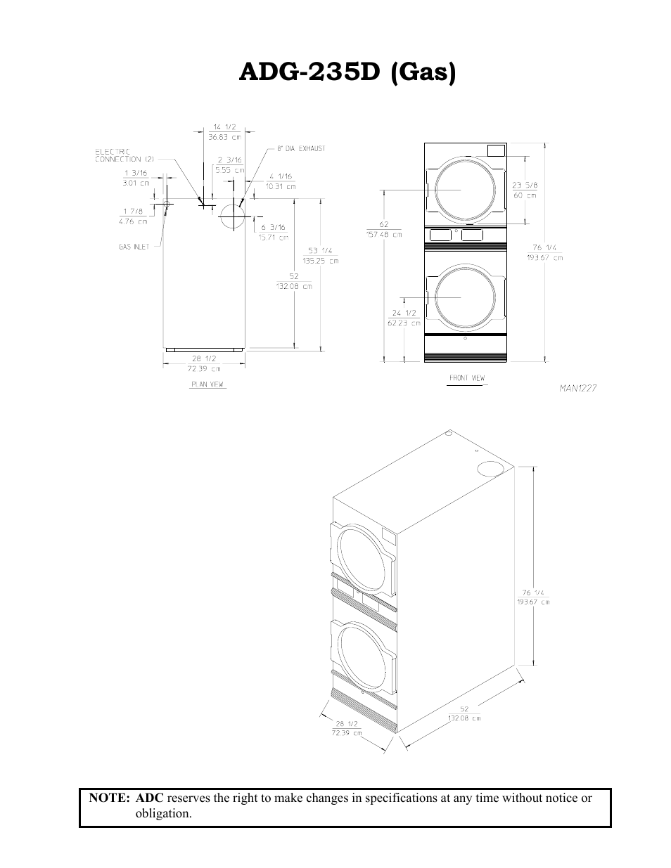 Adg-235d (gas) | American Dryer Corp. AD-235ED User Manual | Page 11 / 52