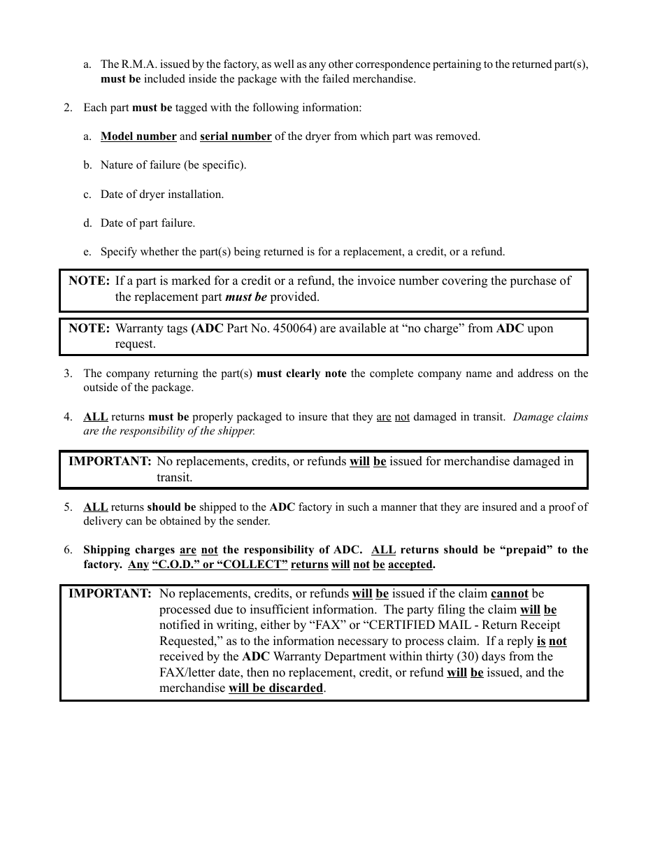 American Dryer Corp. AD-235ED User Manual | Page 36 / 52