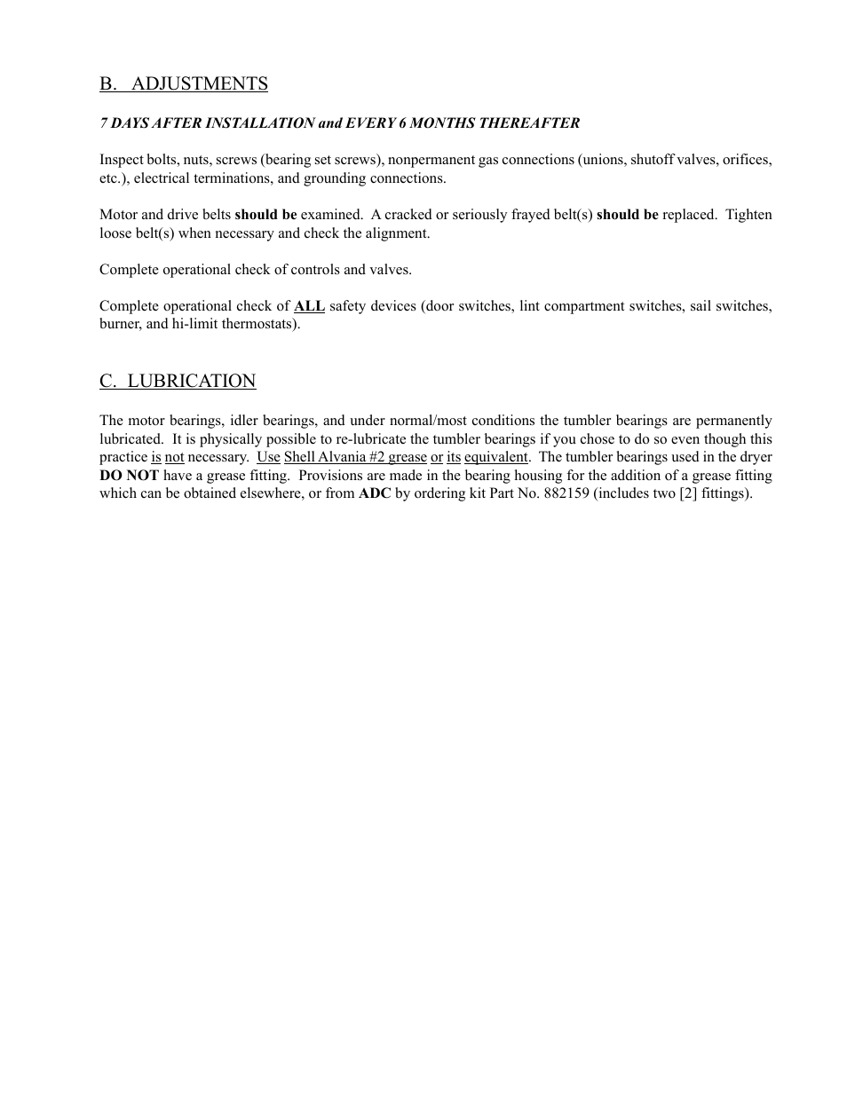 American Dryer Corp. AD-235ED User Manual | Page 39 / 52
