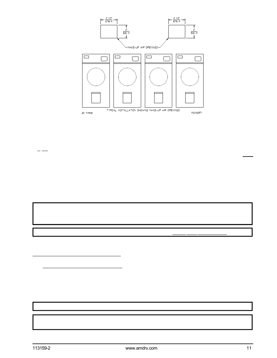 E. exhaust requirements | American Dryer Corp. AD-81 III User Manual | Page 15 / 46