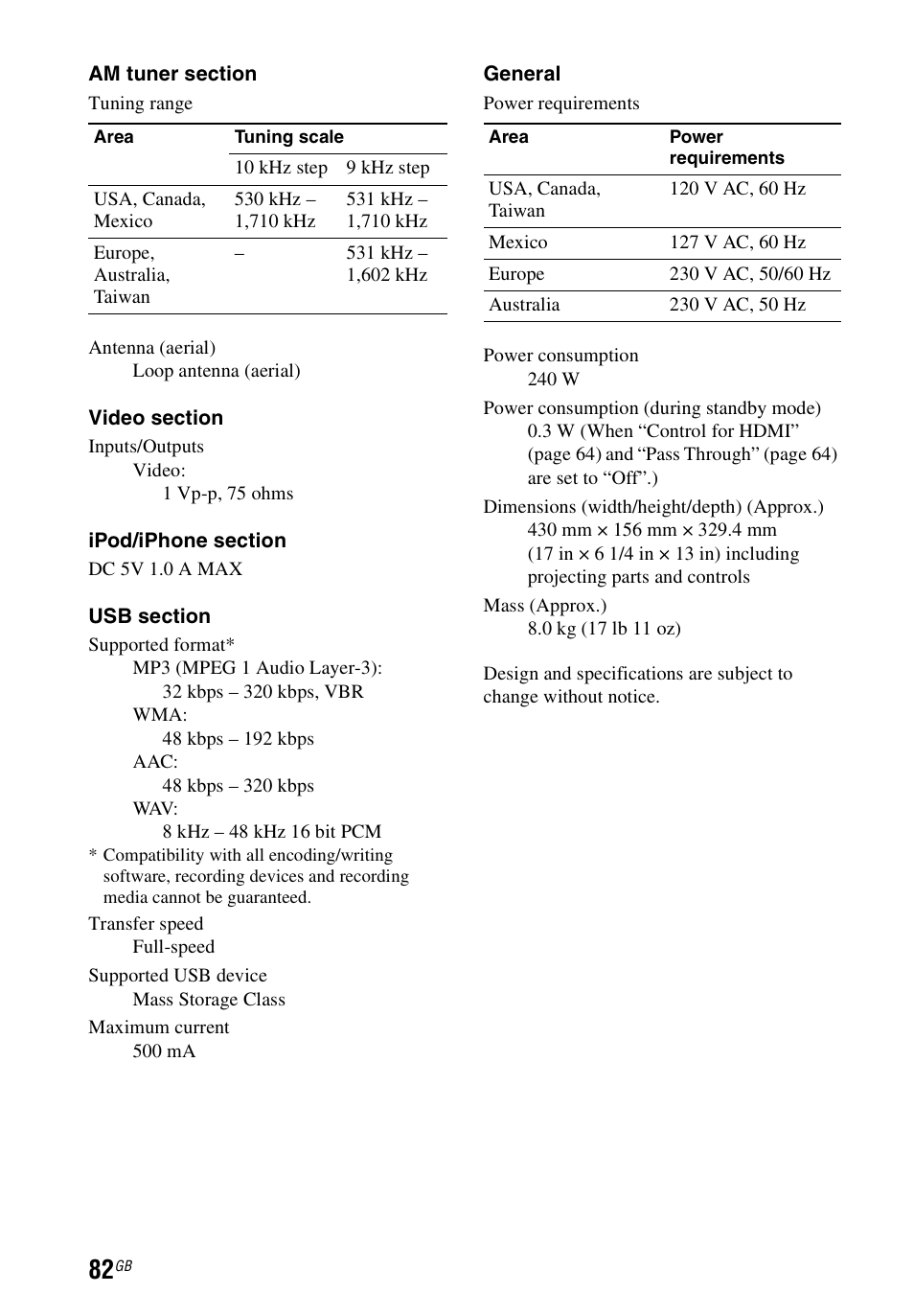 Sony STR-DH740 User Manual | Page 82 / 88