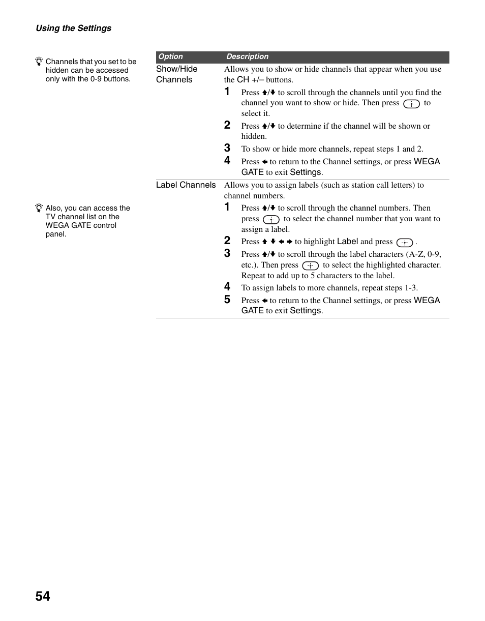 Sony KLV-S40A10 User Manual | Page 54 / 68