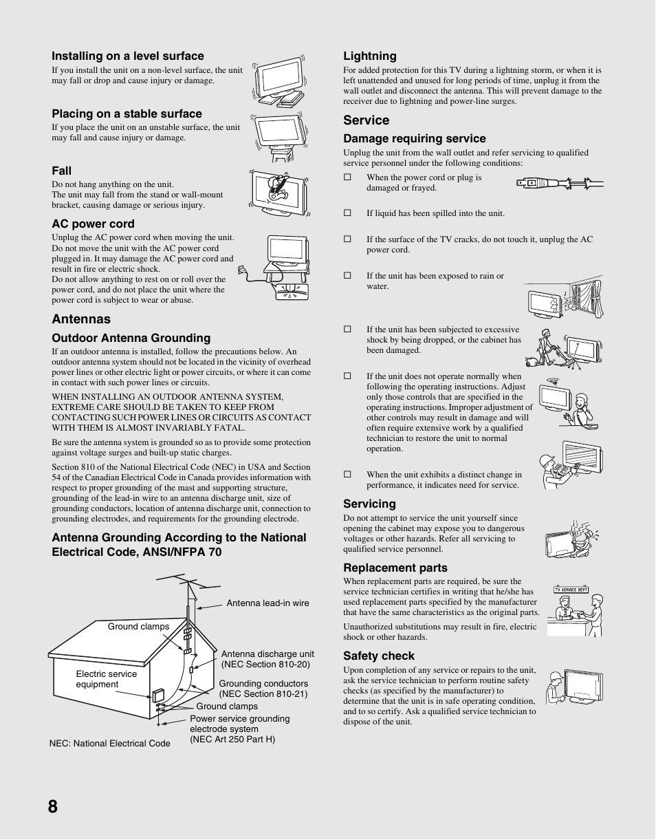 Sony KLV-S40A10 User Manual | Page 8 / 68