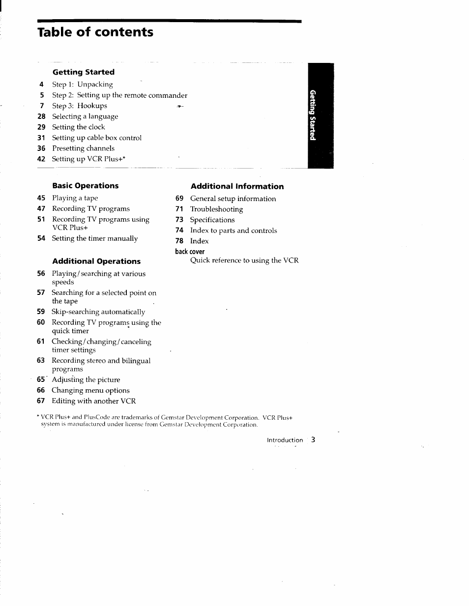Sony SLV-688HF User Manual | Page 3 / 79