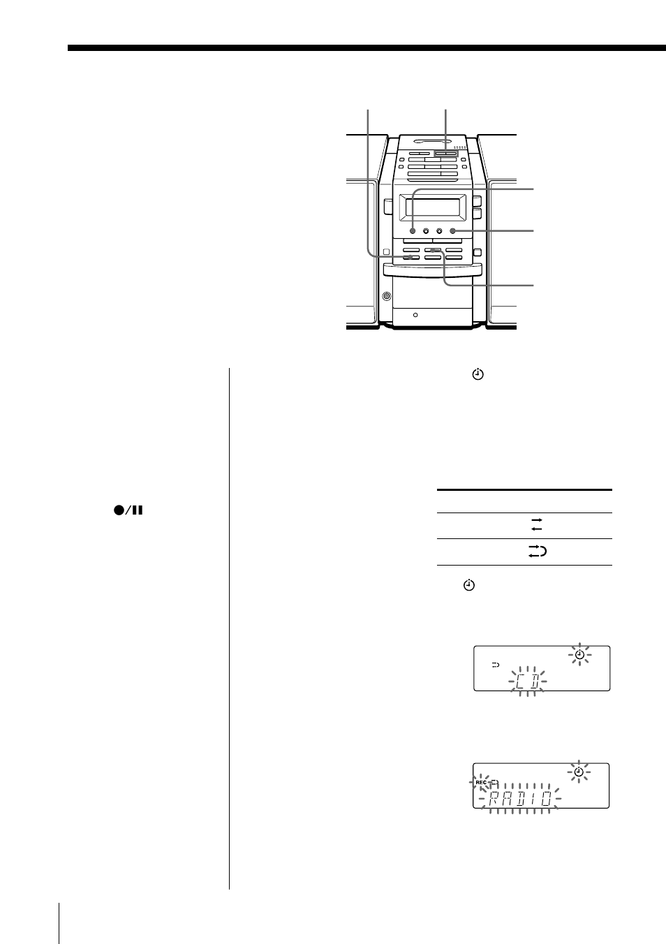 Timer-recording radio programs | Sony PMC-DR45 User Manual | Page 28 / 48