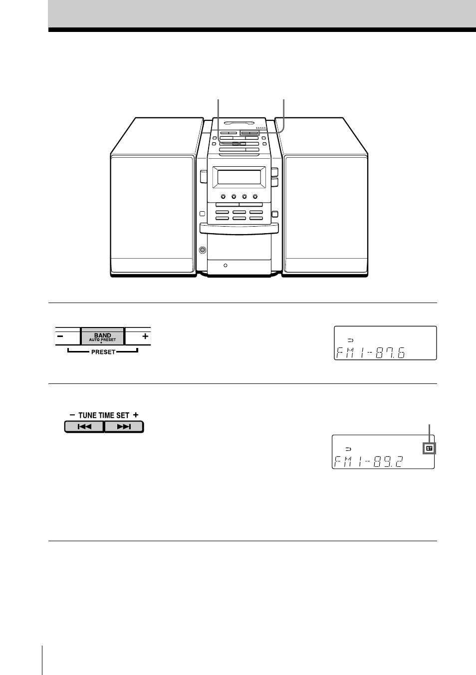 Listening to the radio | Sony PMC-DR45 User Manual | Page 6 / 48