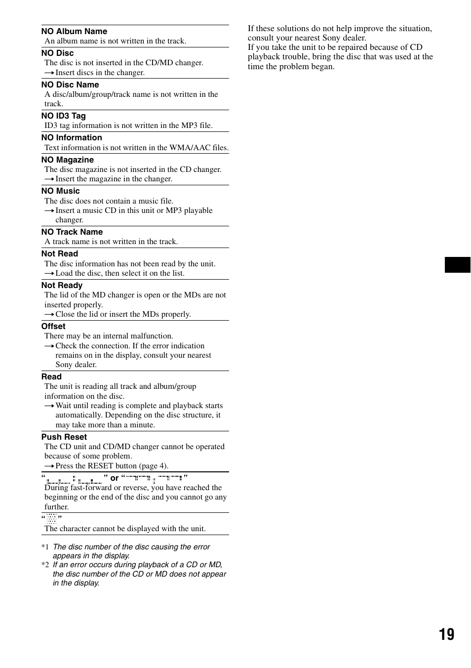 Sony CDX-GT72W User Manual | Page 19 / 40