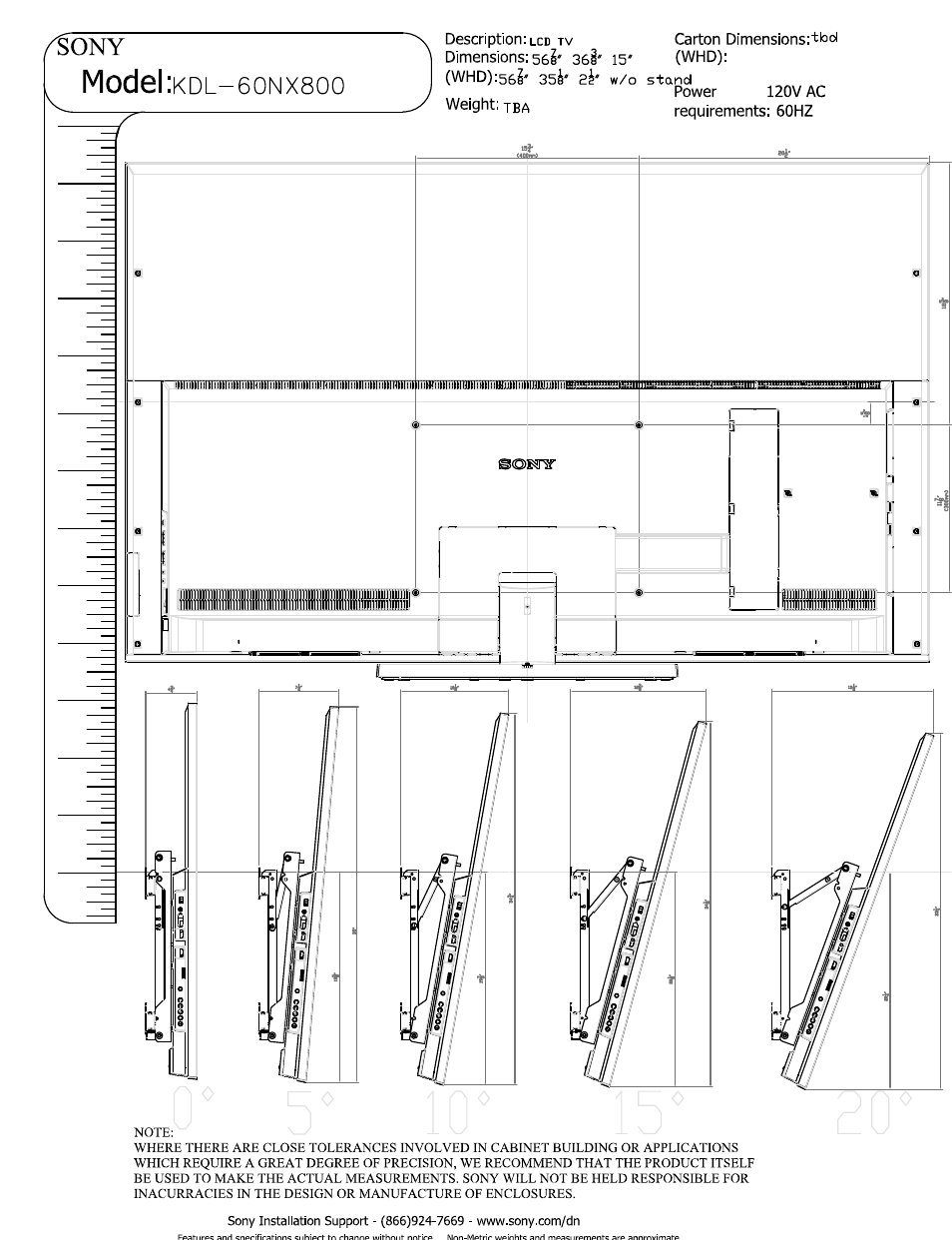 Sony KDL-60NX800 User Manual | Page 3 / 4